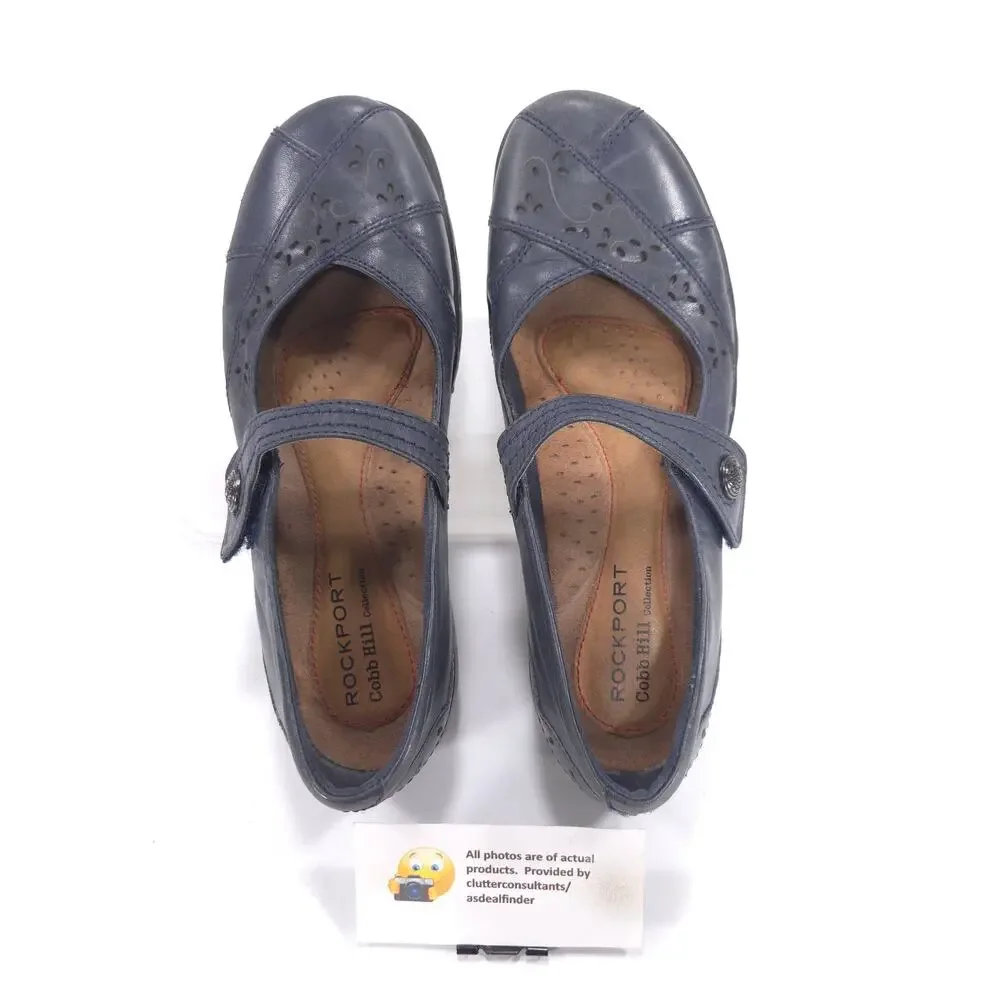 Rockport  Cobb Hill Leather Mary Jane Flat Womens Size 7 N CAG26NV Blue